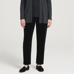EILEEN FISHER Black Velvet Pants Trousers   Women's Size Large